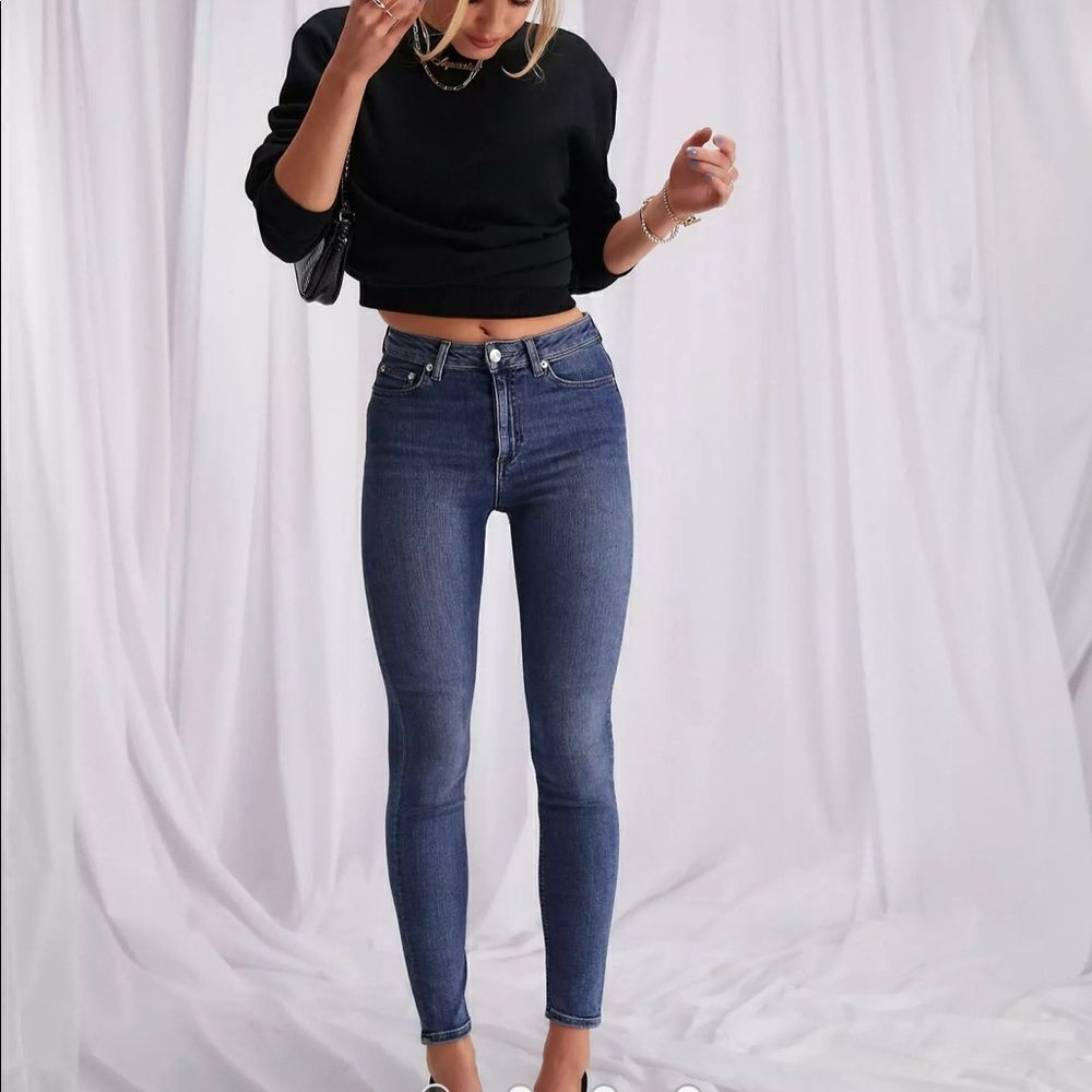 Asos High Rise Skinny Ankle Jeans 25